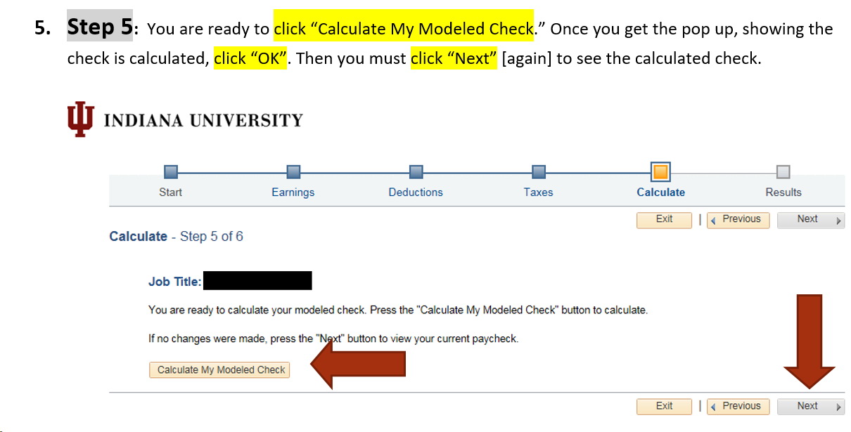 Step Five: Paycheck Modeler - Fringe Benefits.  Calculate.