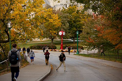 Students on campus